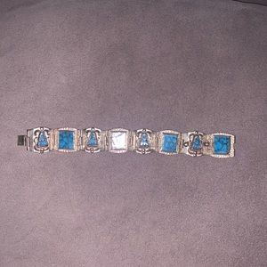 Silver and turquoise vintage bracelet